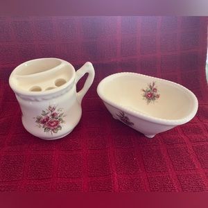 Toothbrush and soap dish